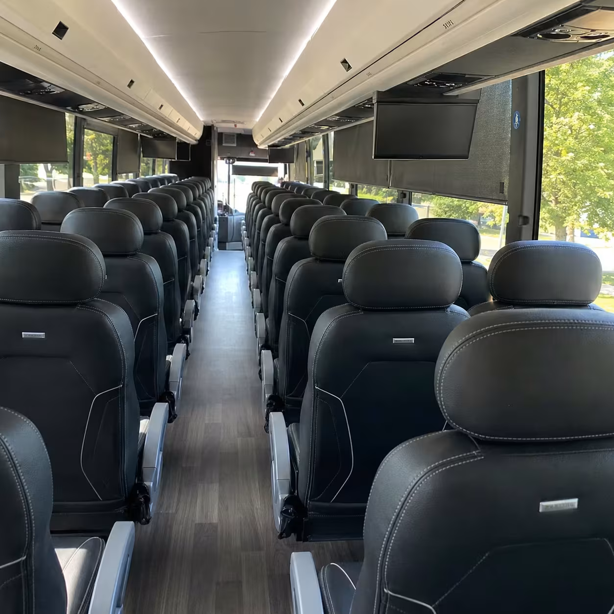 56 passenger charter bus interior