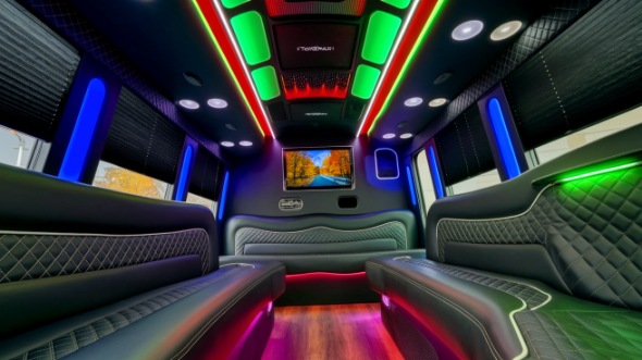 party bus rental interior